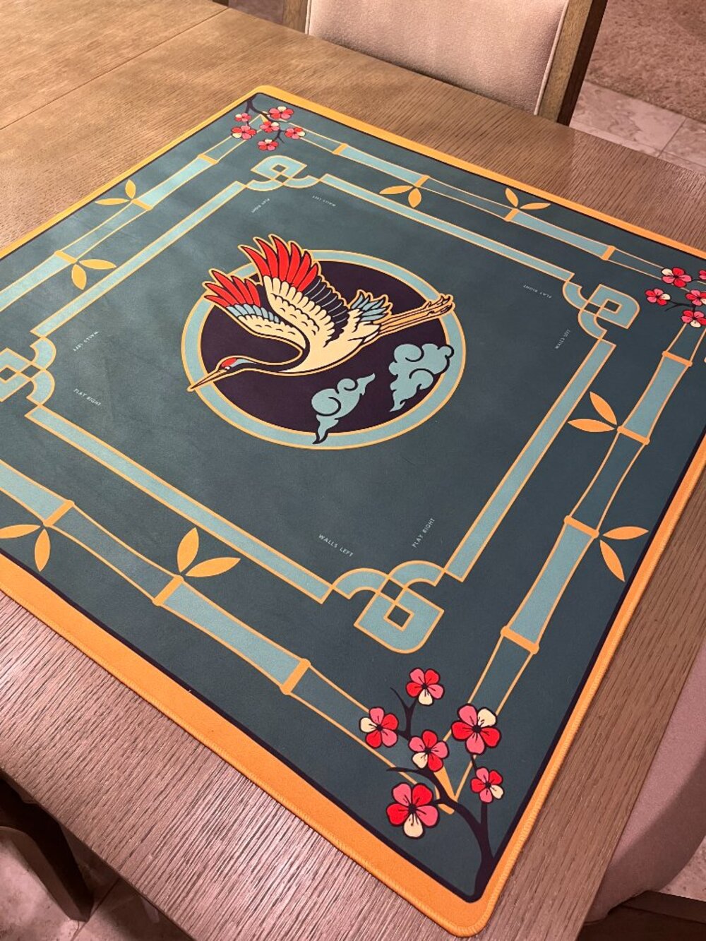 Designer Inspired American Mahjong Set - Tiles, Mat, Dice with Koi Cranes - Picture 5 of 17